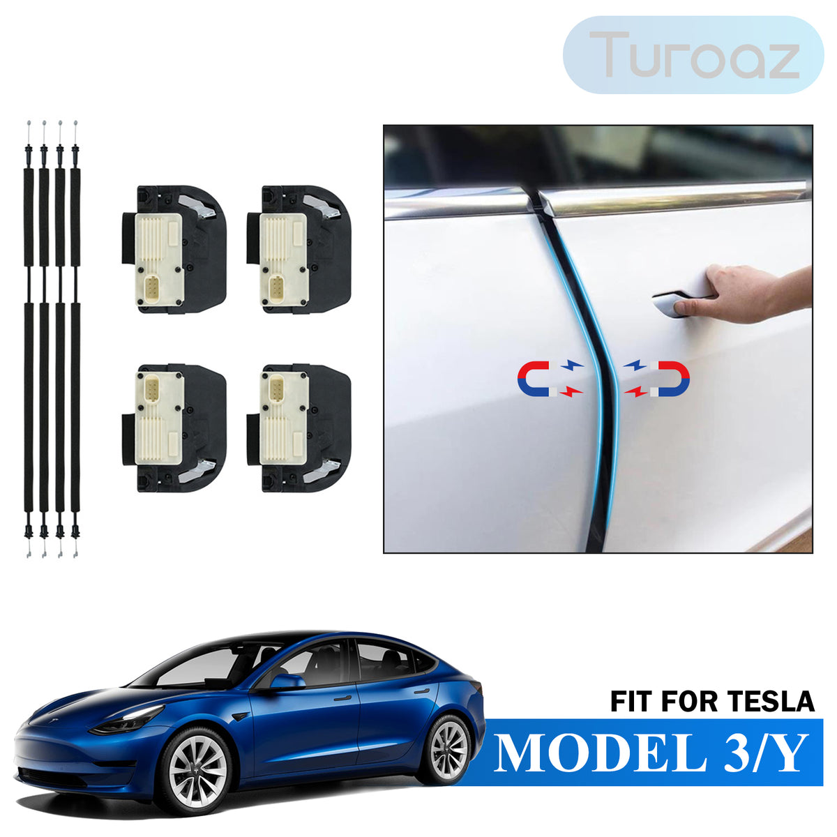 Turoaz Intelligent Soft Closing Door Fit for Tesla Model 3/Y