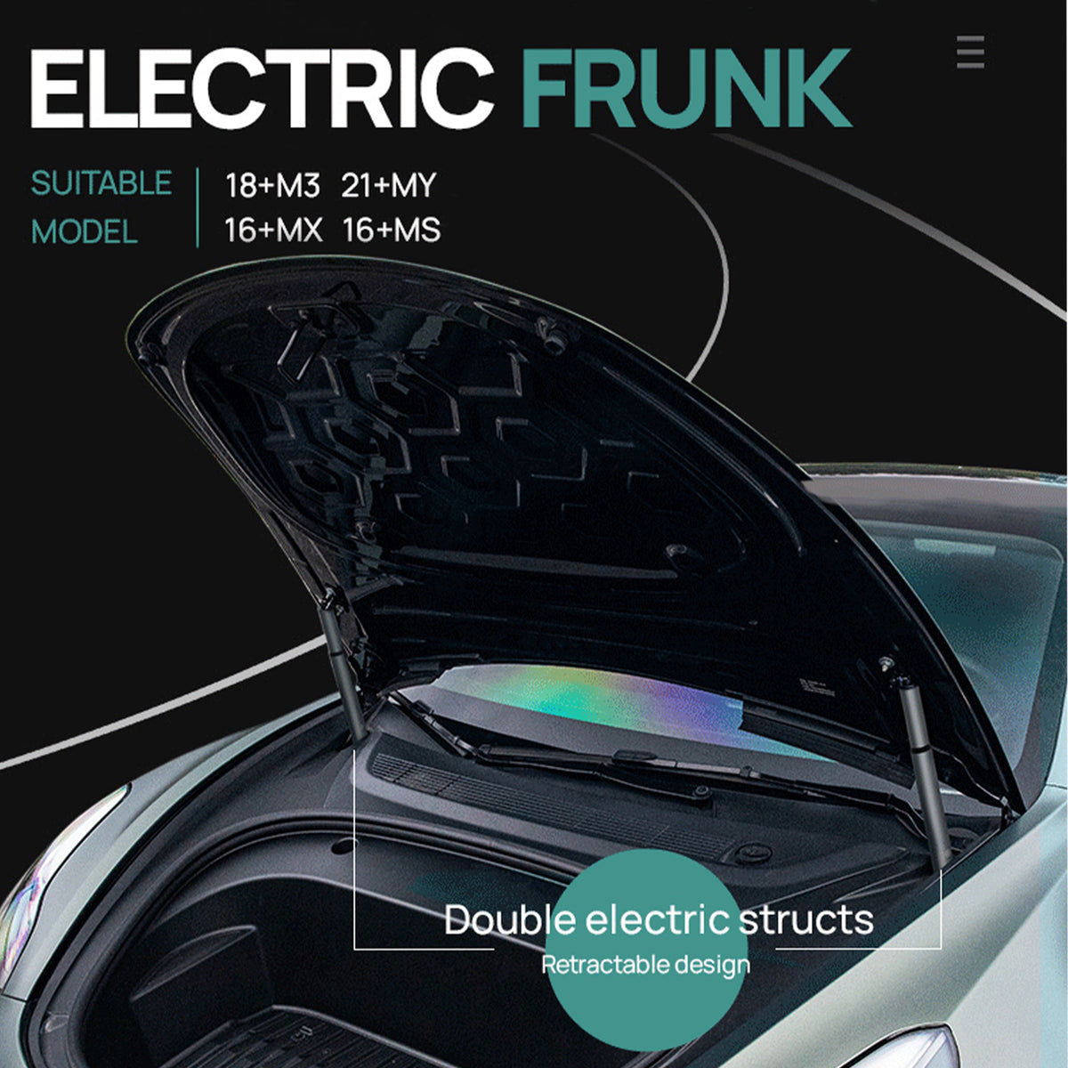 Turoaz Power Frunk Kit Compatible with Tesla Model 3/Y 2021 2022 2023 2024