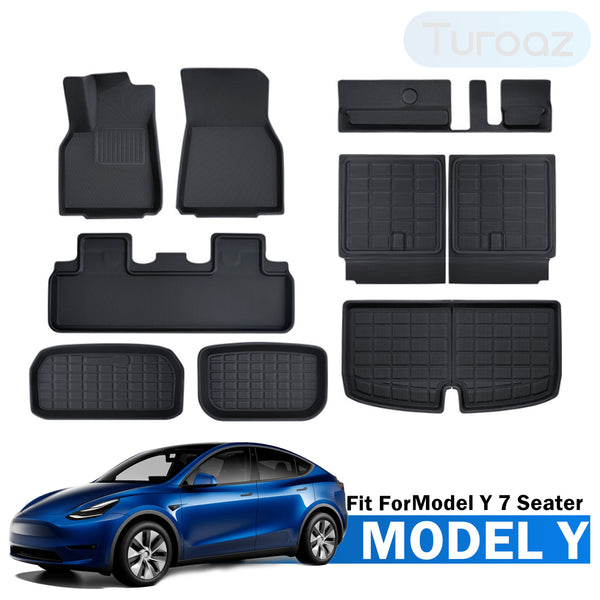 All-weather 3D Floor Mat 7 Seater for Tesla Model Y 2023 2022 2021
