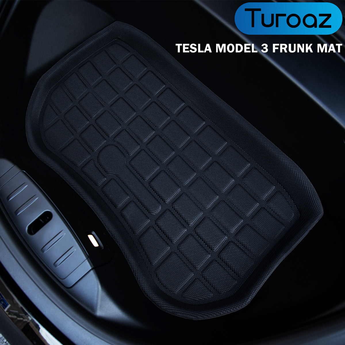 Turoaz Right-Hand Drive Floor Mats For 2021-2023 Tesla Model 3 , Trunk Mats Interior Accessories (Set of 6)