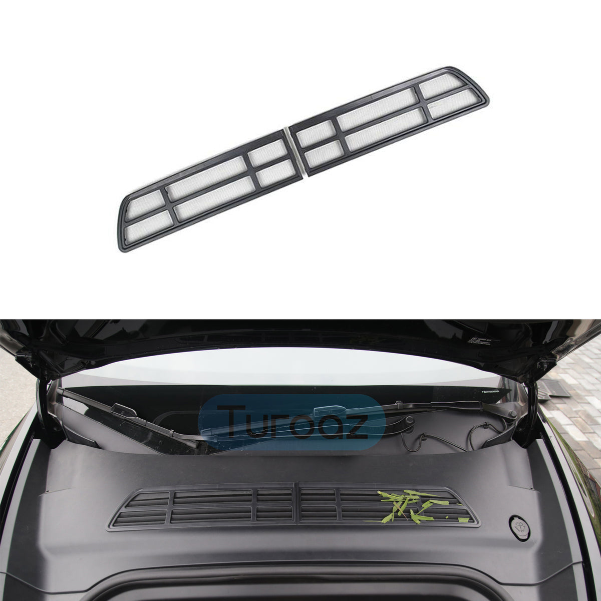 Turoaz Air Intake Grille Fit for Tesla Model Y 2021 2022 2023, ABS Plastic Air Vent Intake Air Flow Vent Cover Air Conditioning Grille Inlet Protection Car Accessories