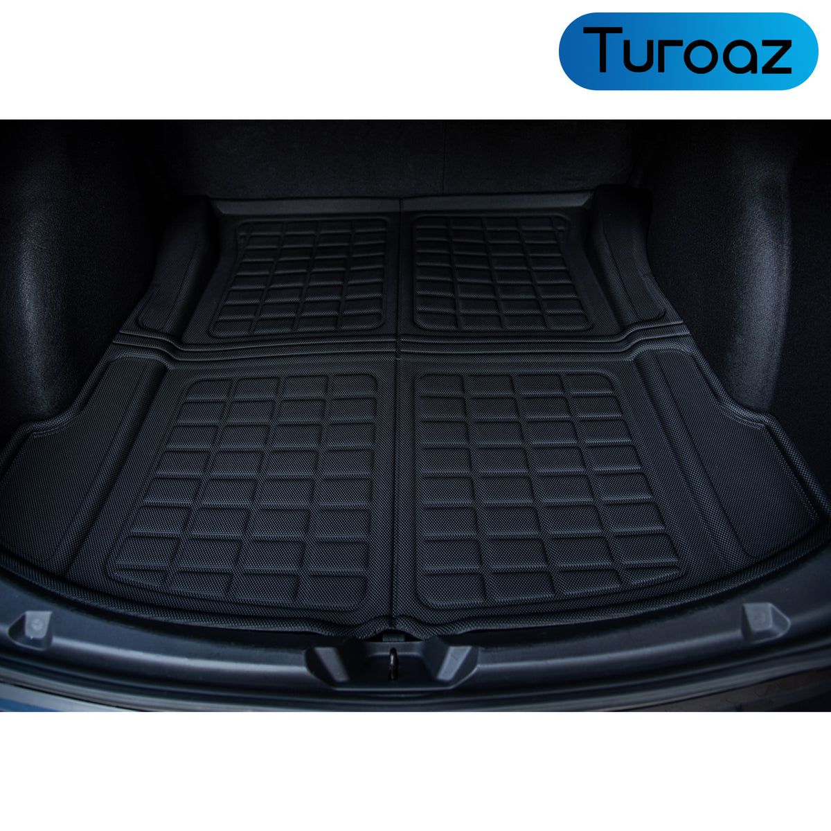 Turoaz Right-Hand Drive Floor Mats For 2021up Tesla Model 3 , Trunk Mats Interior Accessories (Set of 6)