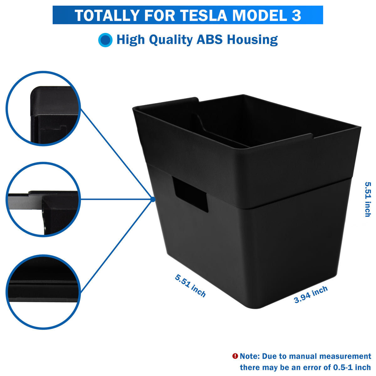Tesla Model 3 Car Trash Can Storage Box